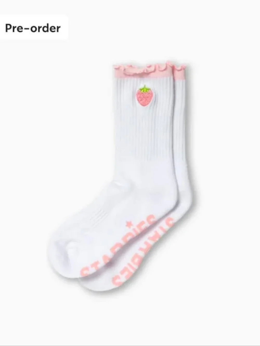 Starbucks Starbies Strawberry Ruffle Socks- Limited Edition